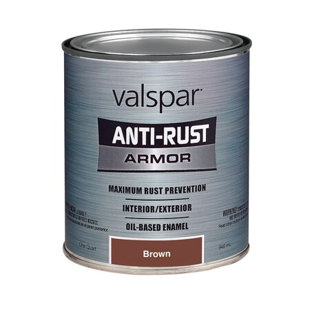 Valspar Interior/Exterior Paint, Gloss, Oil Base, Brown, 5 gal 044.0021833.005